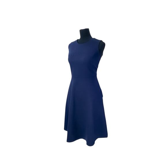 Lands' End Navy Blue Sleeveless Fit & Flare Dress - Picture 3 of 9